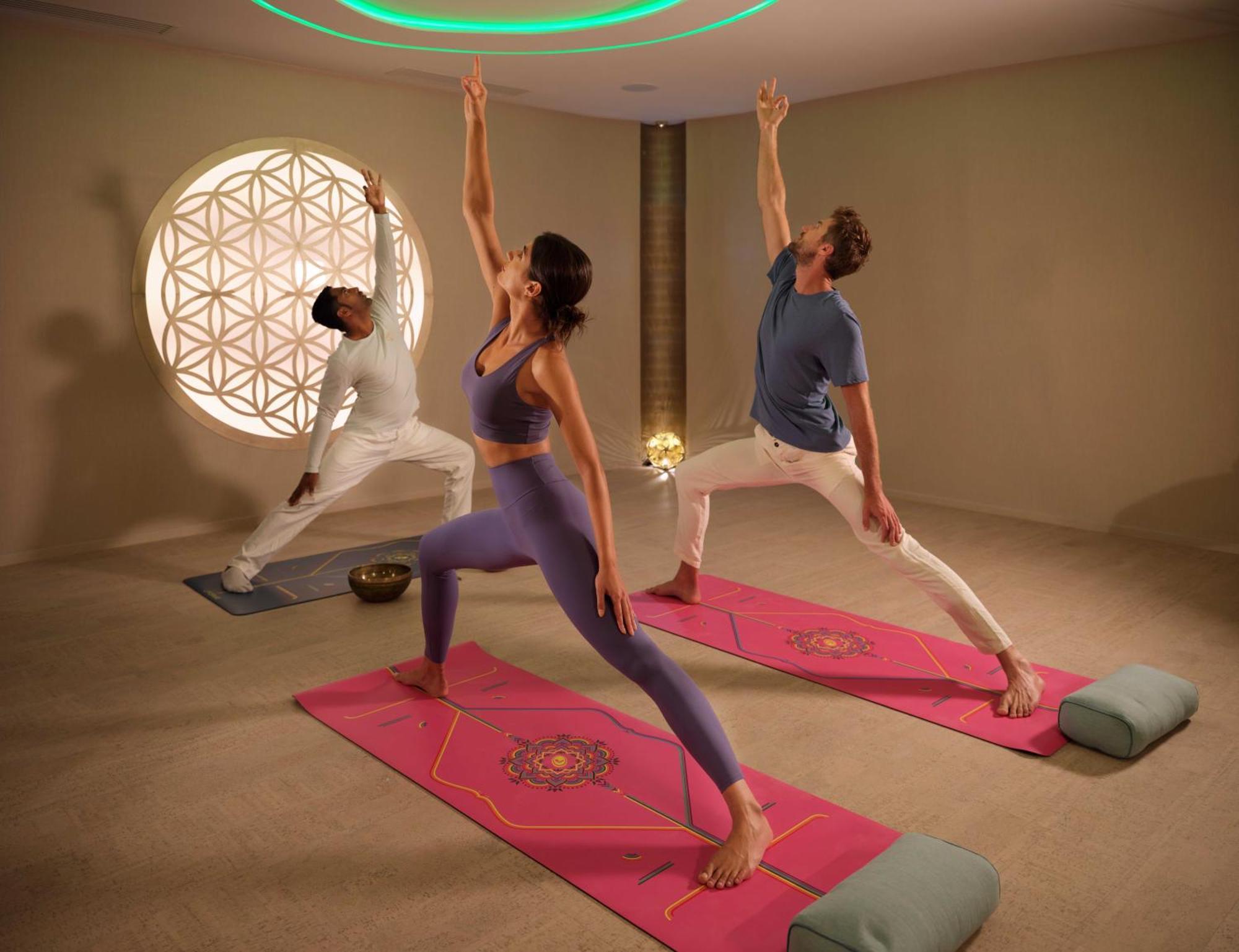Casa Timis - Wellness & Spa Resort Chitorani ภายนอก รูปภาพ A yoga class at the Bvlgari Spa